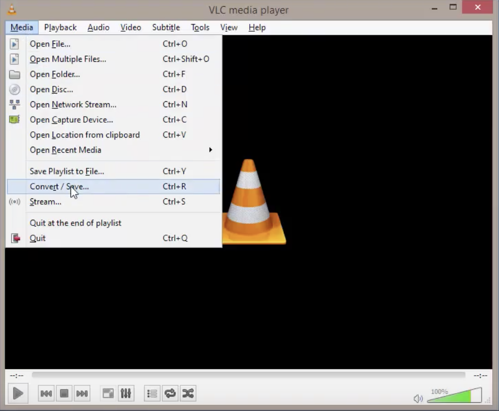 how to convert file format from vlc player to media player