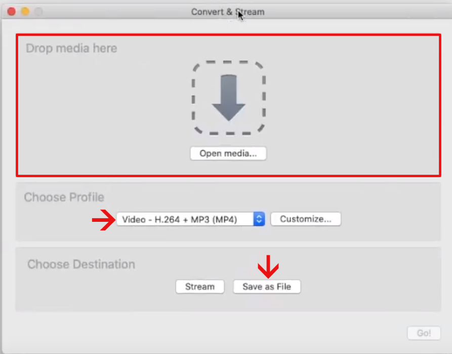 vlc for mac converting video to audio files
